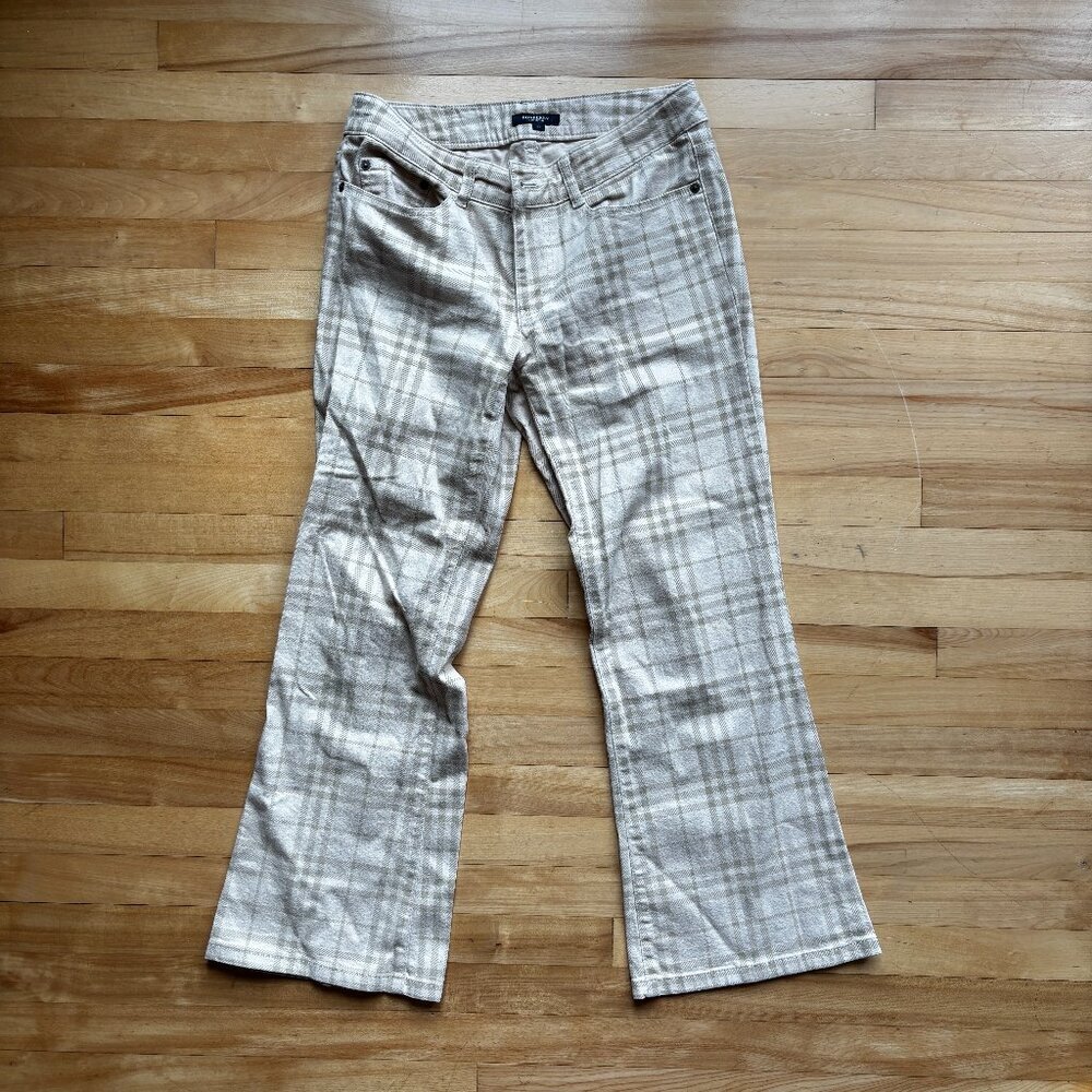 Burberry Women’s Plaid Flare Pants Size 42 / US 8
